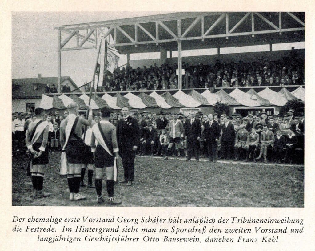 Historische Szene aus dem Vereinsleben